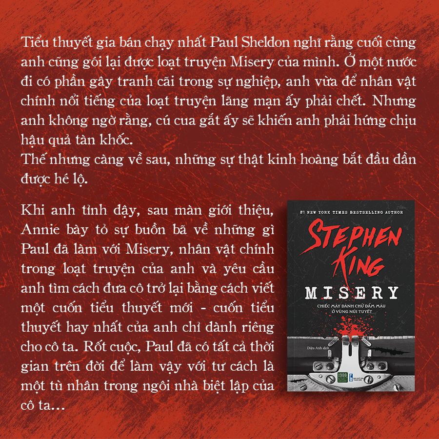 misery - chiếc máy đánh chữ đẫm máu ở vùng núi tuyết - Ảnh 4