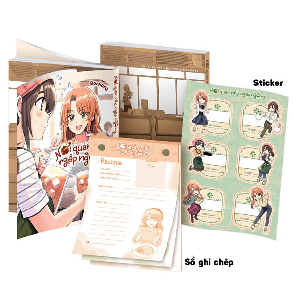 Nơi Quán Nhỏ Ngập Ngừng - Tập 1 - Bản Đặc Biệt - Tặng Kèm Set Sticker Dán Lọ Gia Vị + Sổ Ghi Chép Công Thức Nấu Ăn