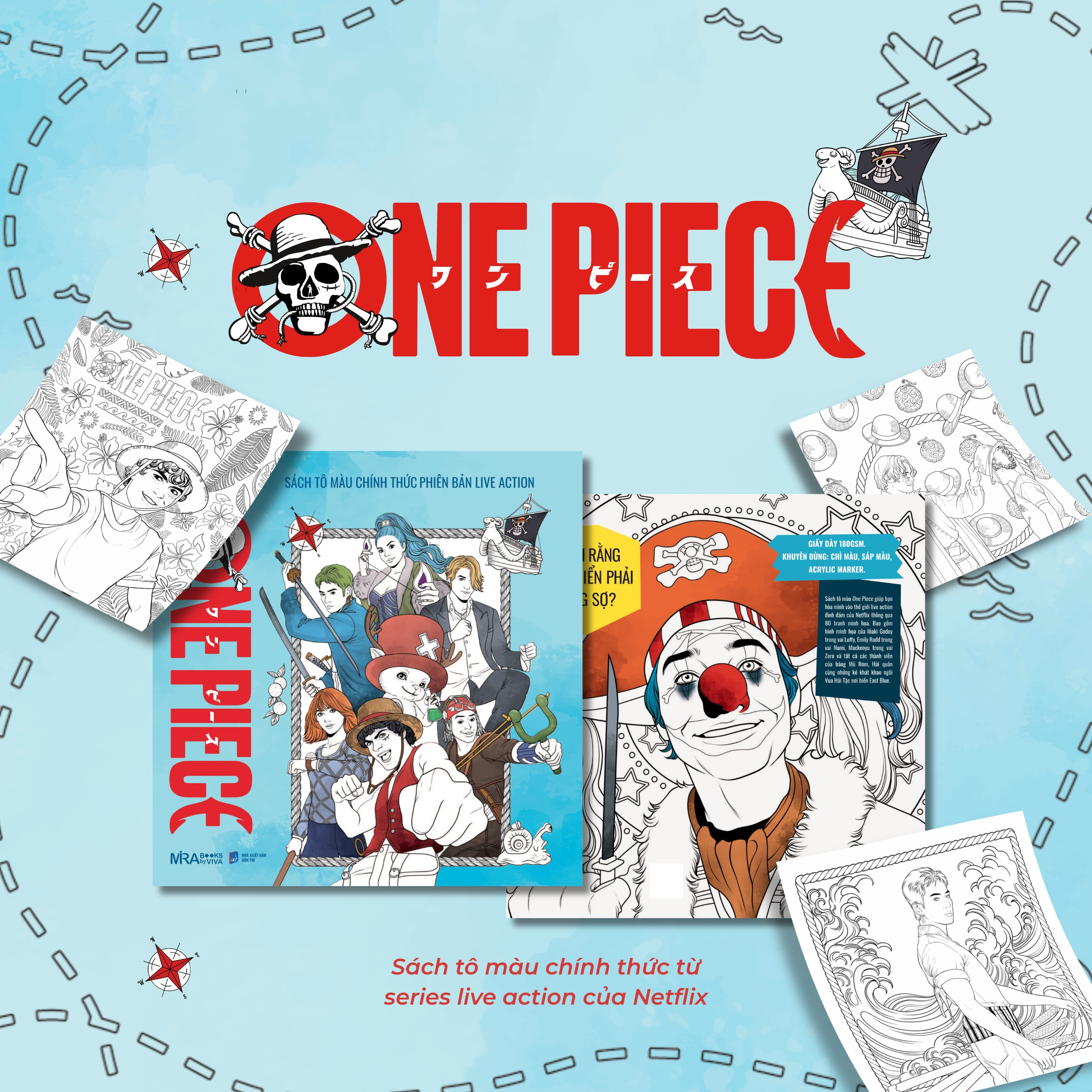 One Piece - Sách Tô Màu Chính Thức Phiên Bản Live Action - Bản Đặc Biệt - Tặng Kèm Poster One Piece - Ảnh 5