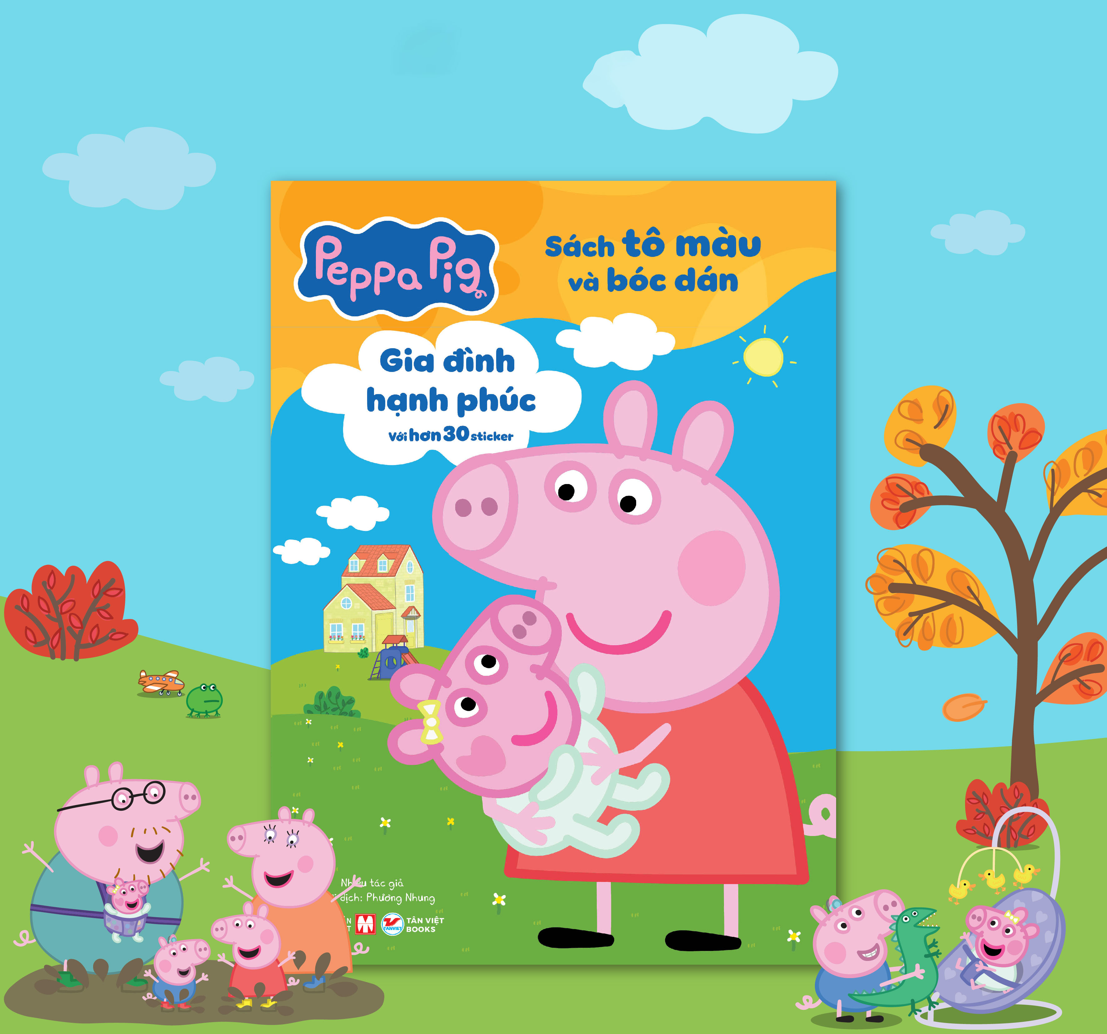 Peppa Pig - Sách Tô Màu Và Bóc Dán - Gia Đình Hạnh Phúc - Ảnh 2