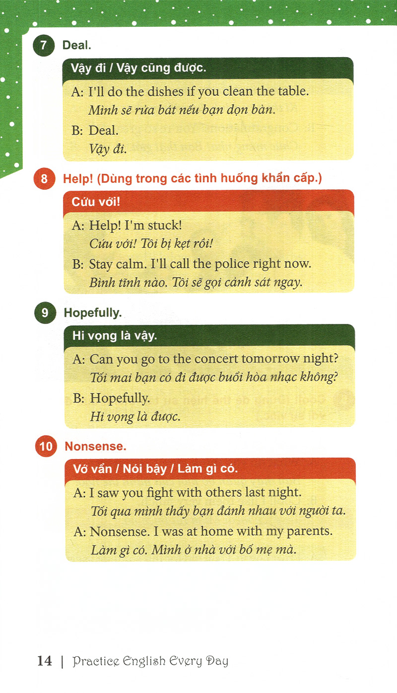 practice english every day - đối đáp tiếng anh không cần nghĩ (tái bản 2022) - Ảnh 10