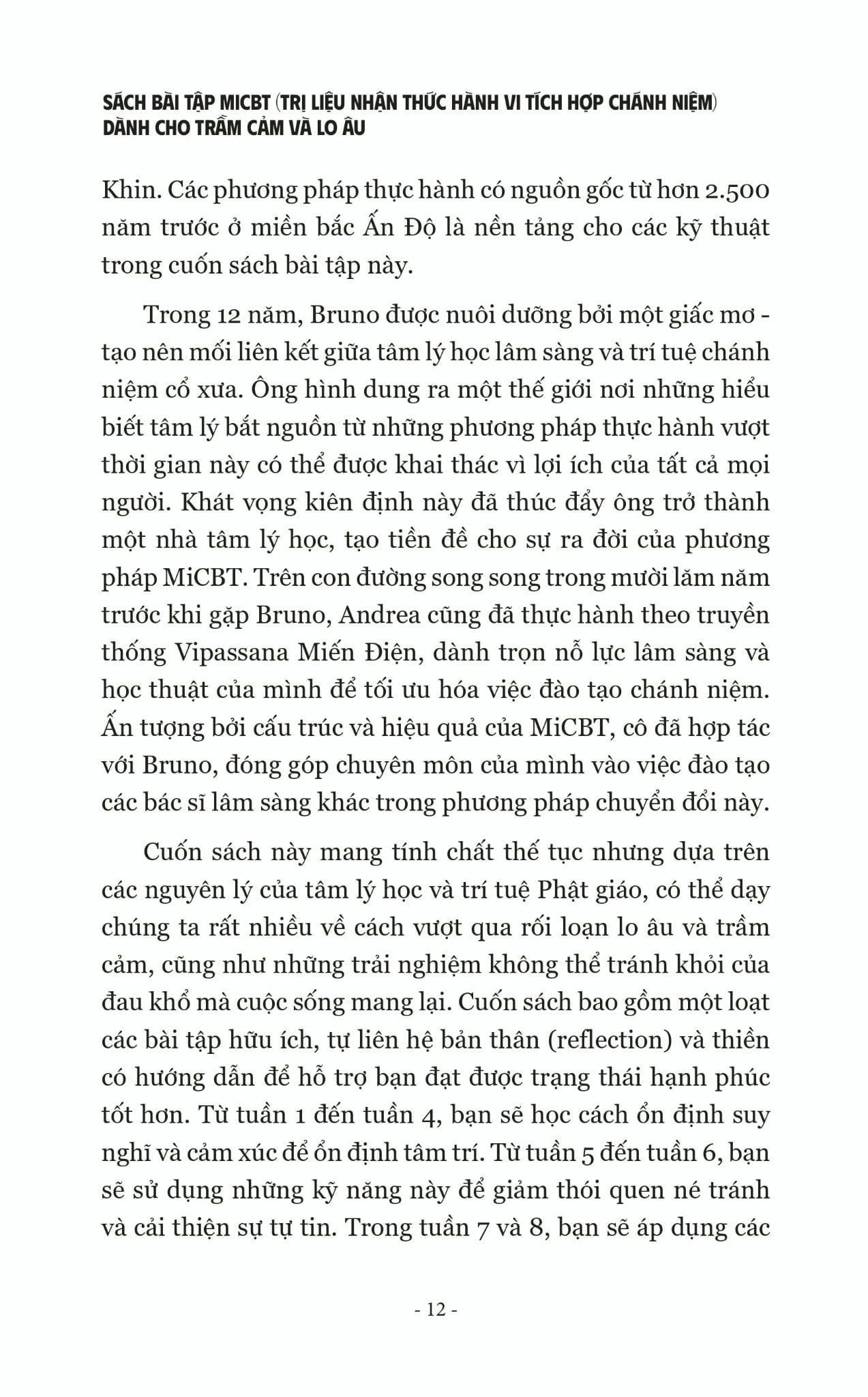 Sách Bài Tập MiCBT - Trị Liệu Nhận Thức Hành Vi Tích Hợp Chánh Niệm - Dành Cho Trầm Cảm Và Lo Âu - Ảnh 7