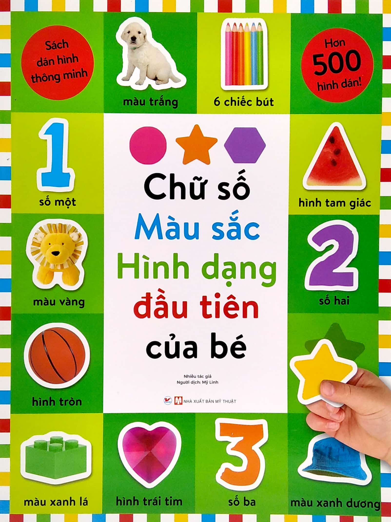sách dán hình thông minh - chữ số ,màu sắc , hình dạng đầu tiên của bé - Ảnh 2