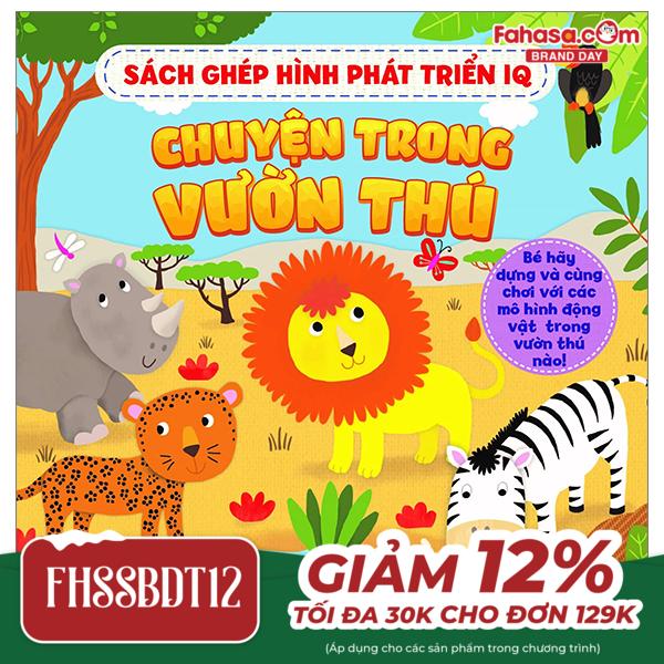 sách ghép hình phát triển iq - chuyện trong vườn thú