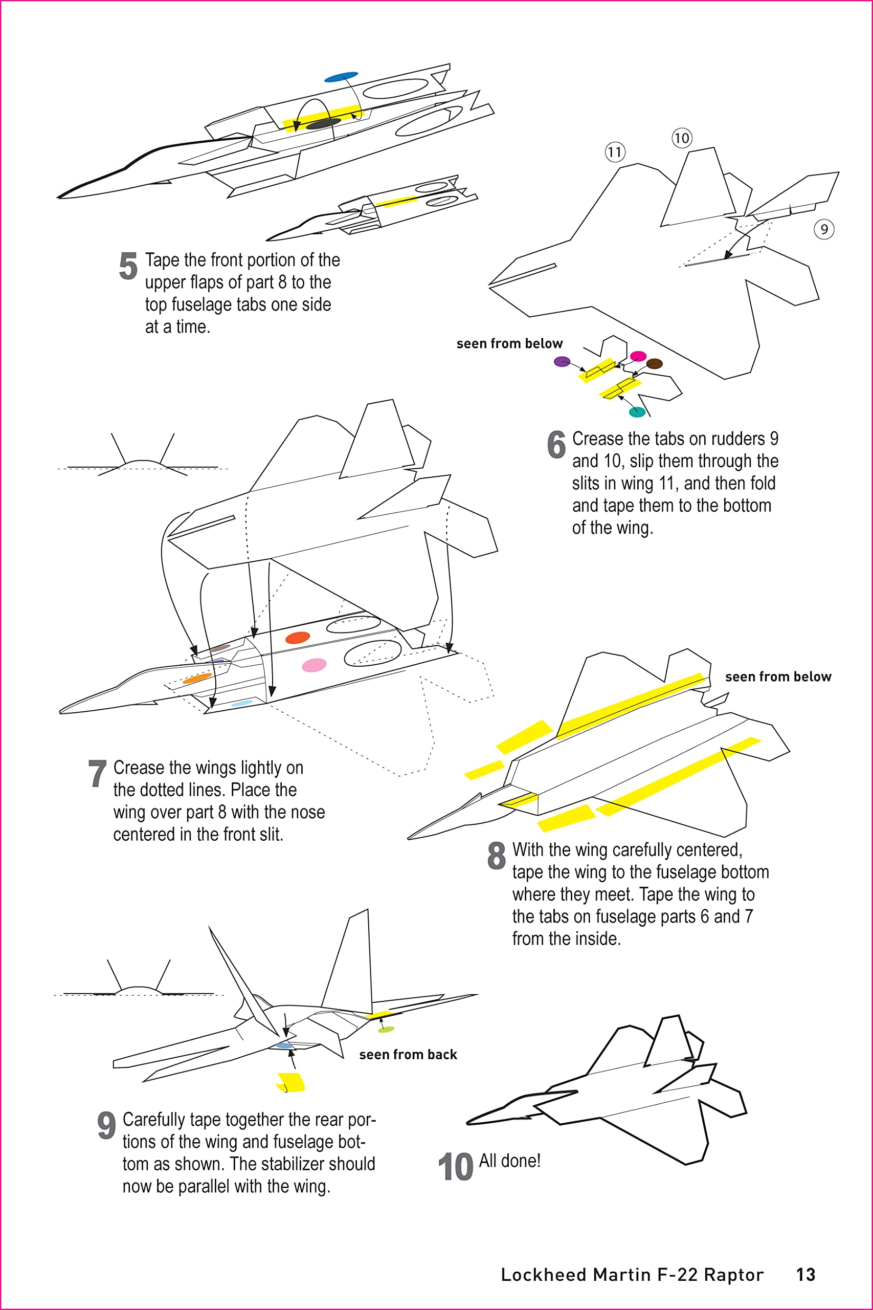 scale model paper airplanes kit: iconic planes that really fly! slingshot launcher included! - just pop-out and assemble (14 famous pop-out airplanes) - Ảnh 12