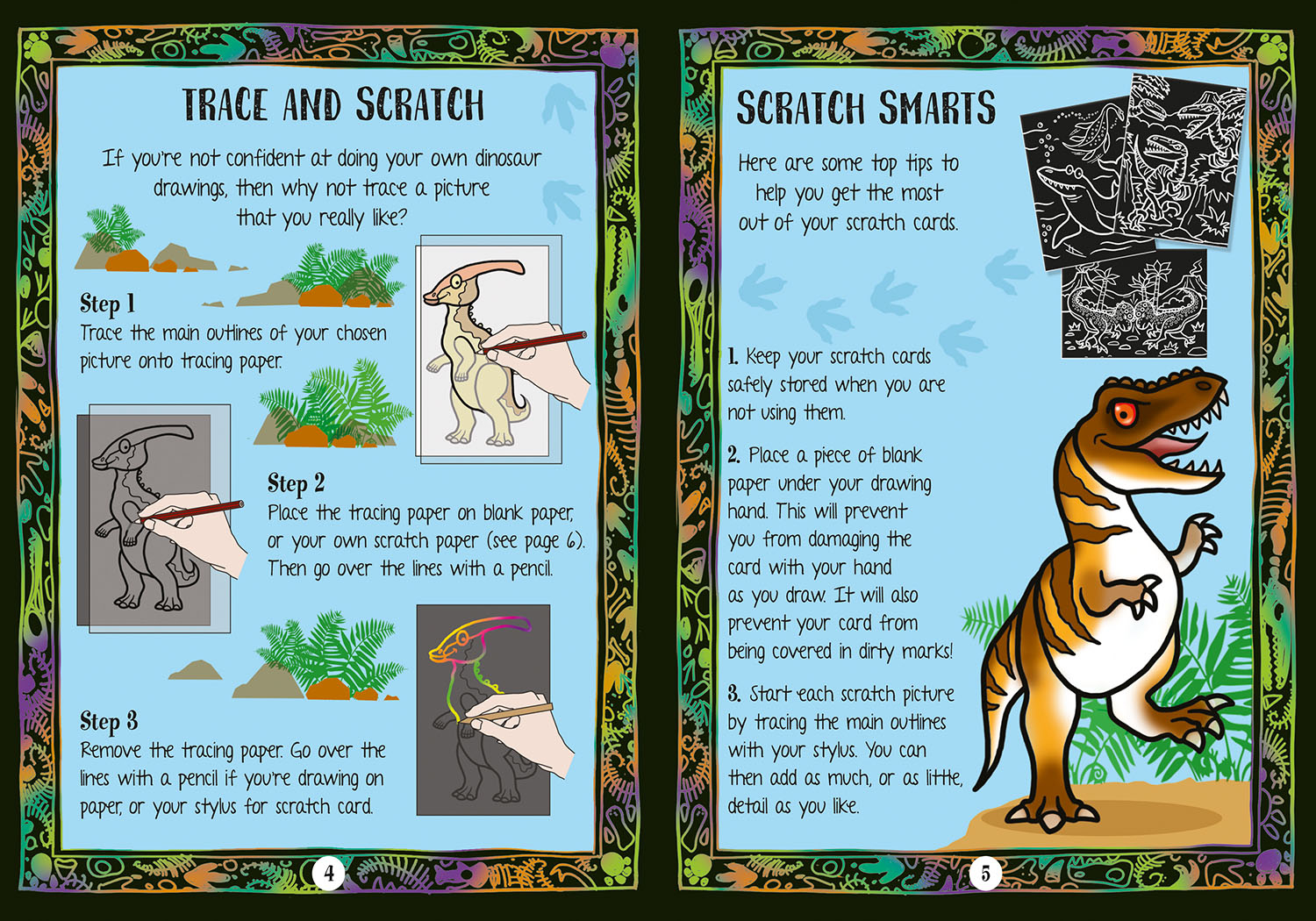 scratch art dinosaurs (activity station book + kit) - Ảnh 3