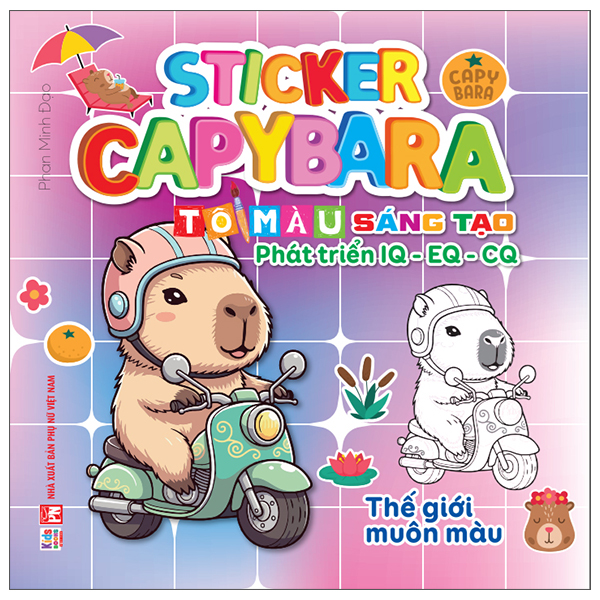 Sticker Capybara - To Mau Sang Tao Phat Trien IQ-EQ-CQ - The Gioi Muon Mau