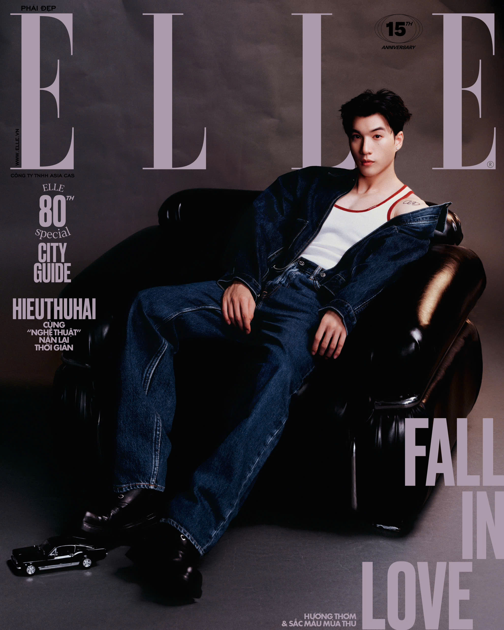 Tap Chi Phai Dep Elle Thang 9/2025 - Fall In Love - Bia HIEUTHUHAI