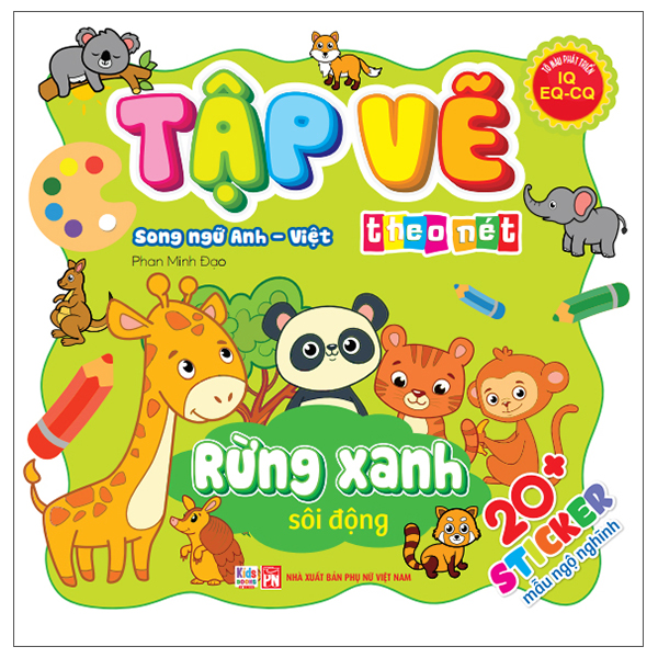 Tập Vẽ Theo Nét - Những Con Vật Đáng Yêu - Song Ngữ Anh-Việt - Ảnh 2