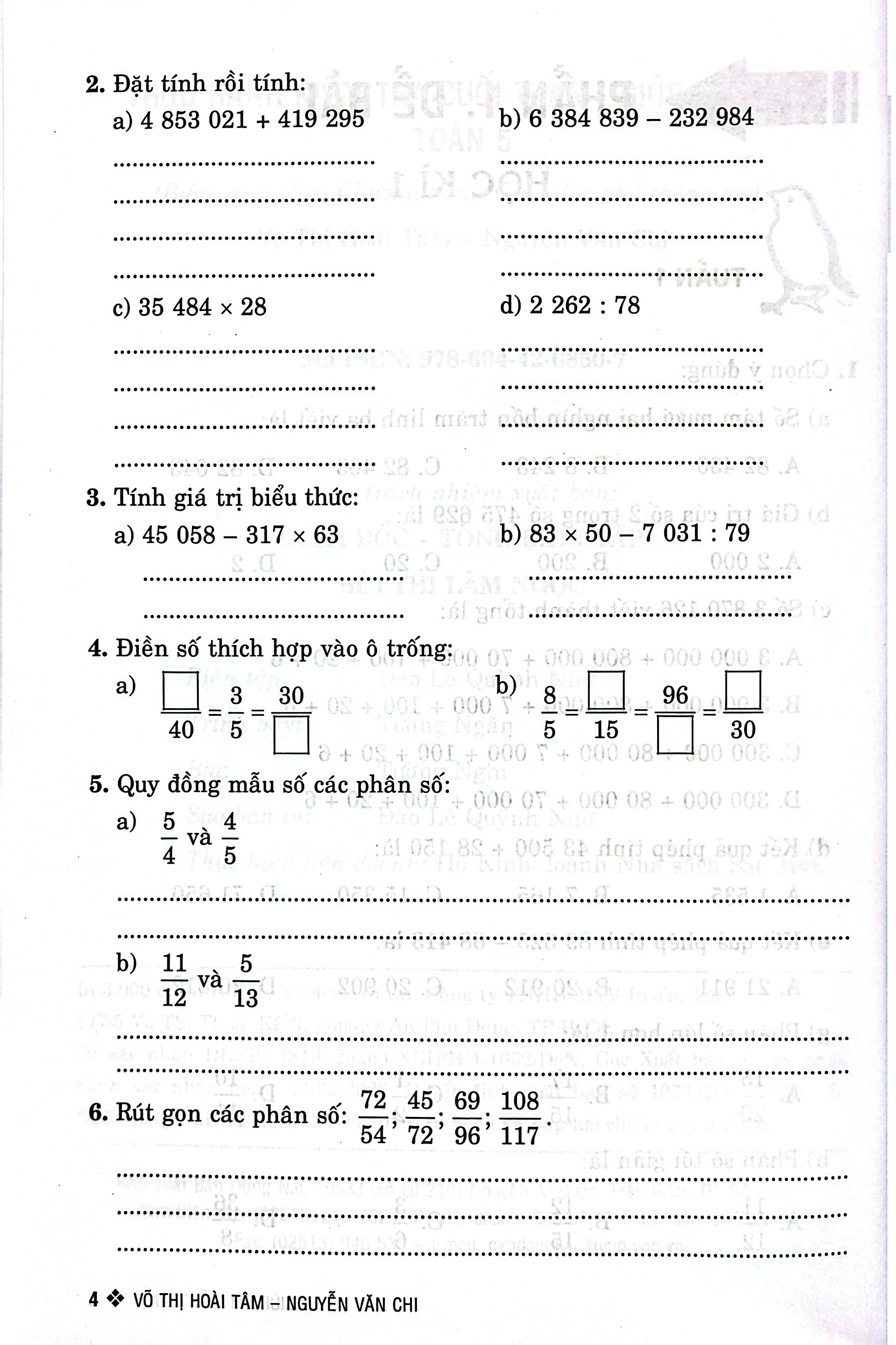 Thực Hành Kiểm Tra Cuối Tuần - Giúp Em Giỏi Toán 5 - Ảnh 5