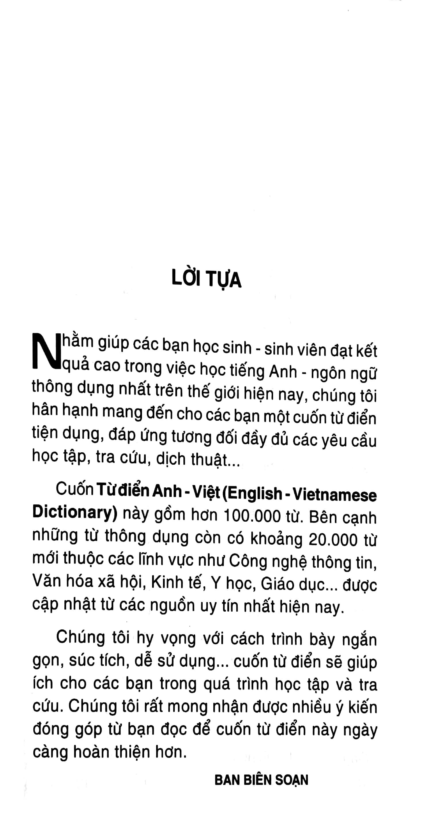 từ điển anh-việt 125.000 từ (tái bản 2024) - Ảnh 3