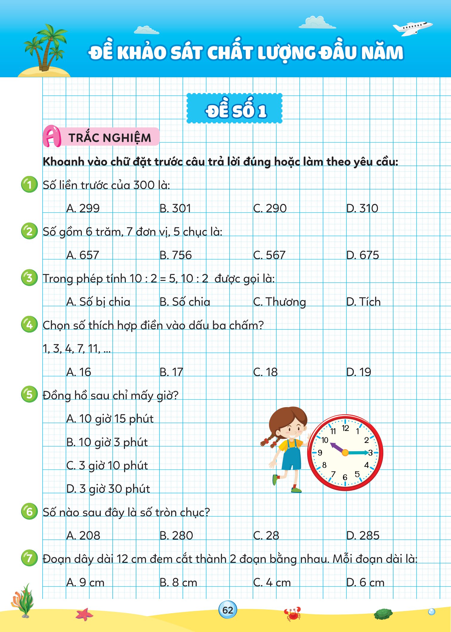 Vở Ôn Hè Toán 2 - Dành Cho Học Sinh Lớp 2 Lên Lớp 3 - Ảnh 8
